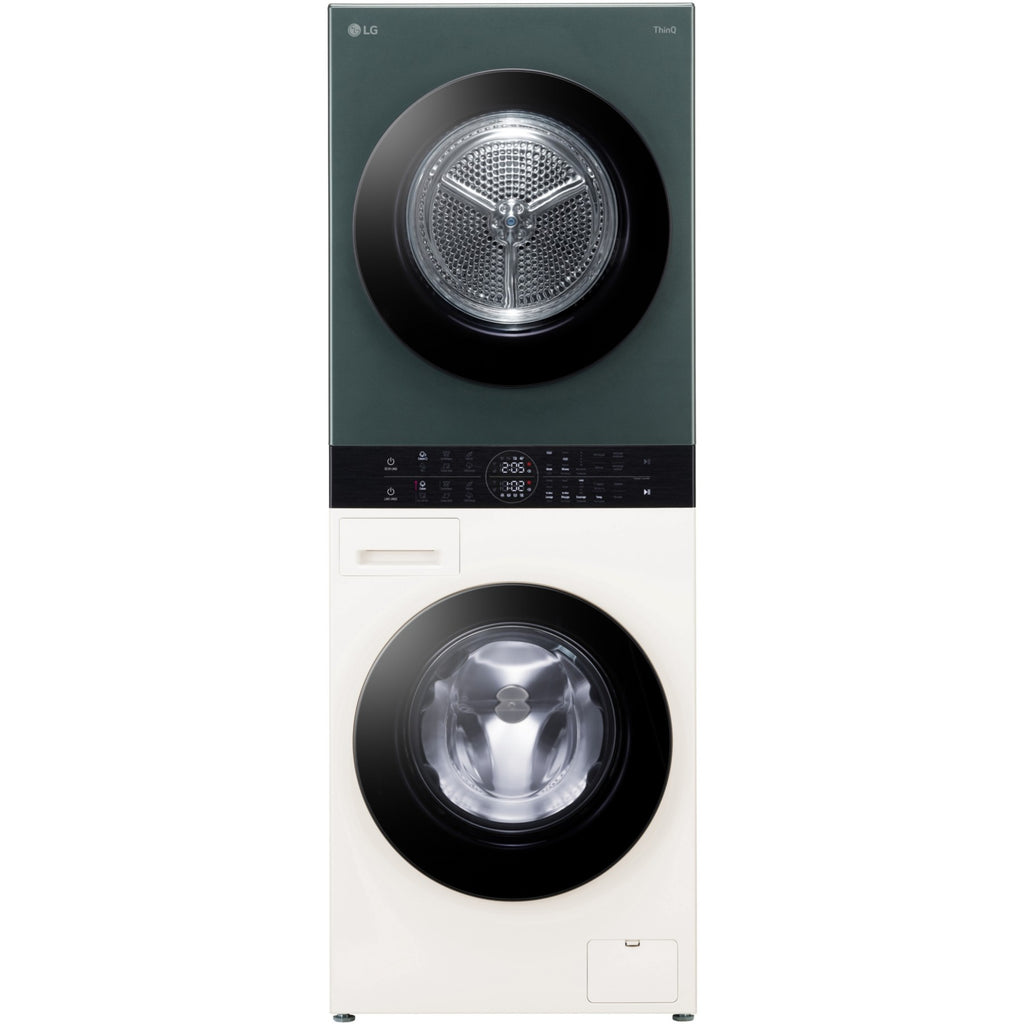 Lave linge séchant hublot LG F214WT8GRBE - 12/10 kg - 1400 tr/min - Moteur direct drive - TurboWash - Vapeur - Connecté