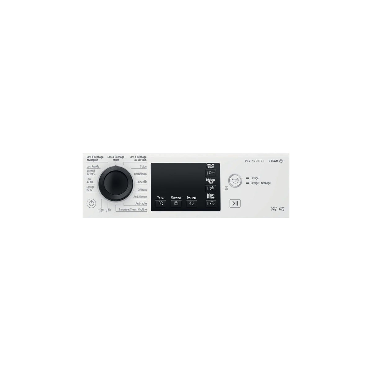 Lave linge séchant hublot HOTPOINT NDB964489WKAFR