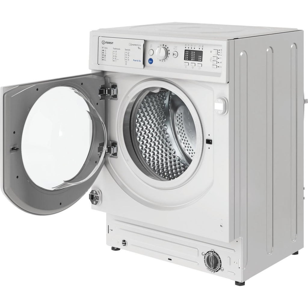 Lave linge hublot encastrable INDESIT BIWMIL9146FR - 9 kg - 1400 tr/min - Classe A - Moteur induction