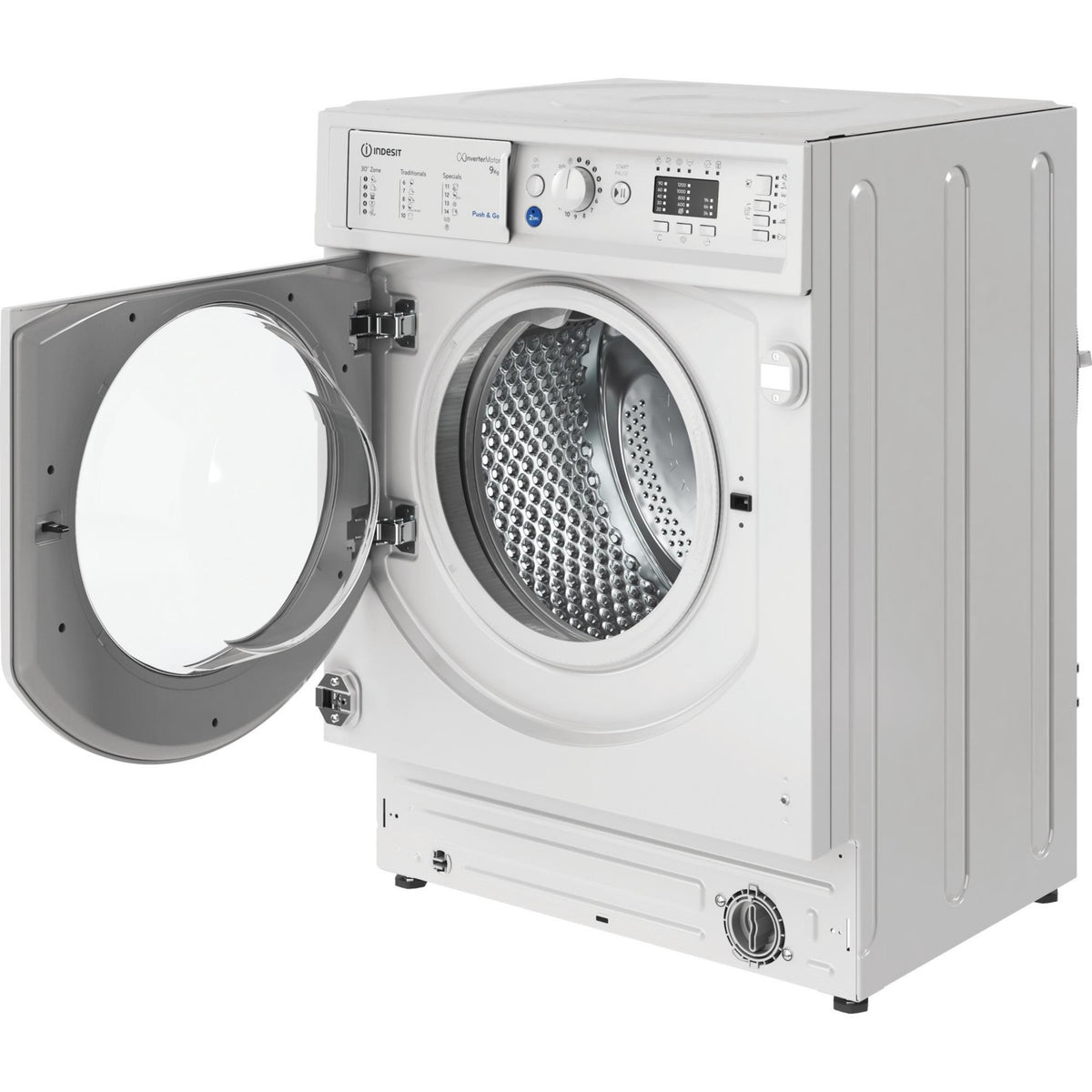 Lave linge hublot encastrable INDESIT BIWMIL9146FR - 9 kg - 1400 tr/min - Classe A - Moteur induction