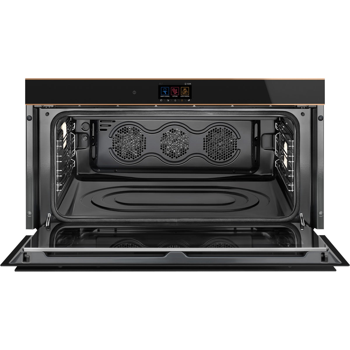 Four encastrable SMEG SFPR9604TNR - Pyrolyse - Chaleur pulsée - Porte froide - Rails télescopiques - Écran tactile