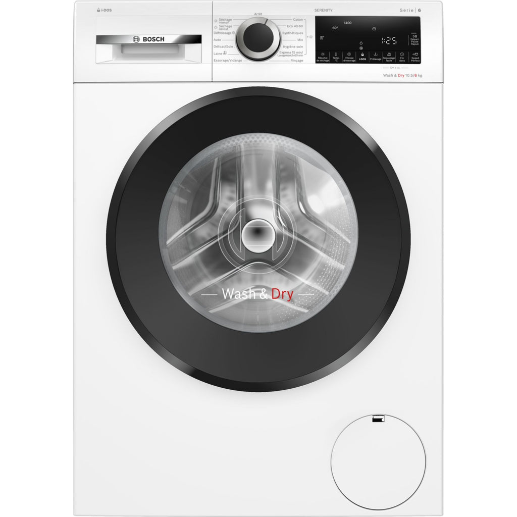 Lave linge séchant hublot BOSCH WNG254ASFR - 10,5/6 kg - 1400 tr/min - Classe D - Moteur induction - Dosage automatique - Série 6