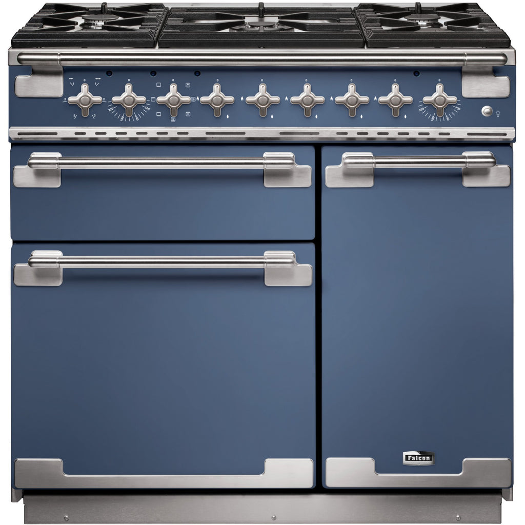 Piano de cuisson gaz FALCON ELISE 90 ROCHE BLEUE NICKEL