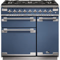 Piano de cuisson gaz FALCON ELISE 90 ROCHE BLEUE NICKEL