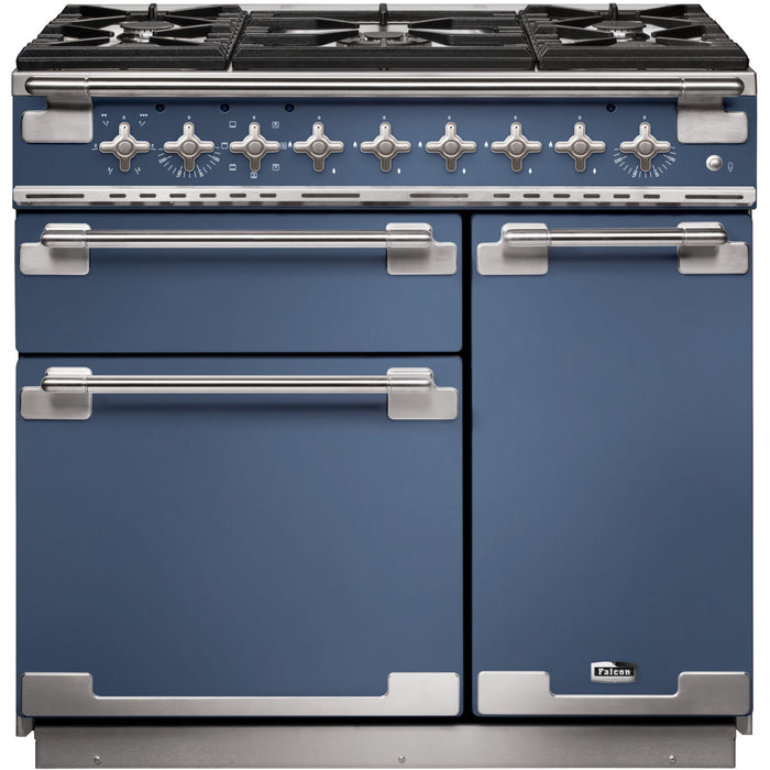 Piano de cuisson gaz FALCON ELISE 90 ROCHE BLEUE NICKEL