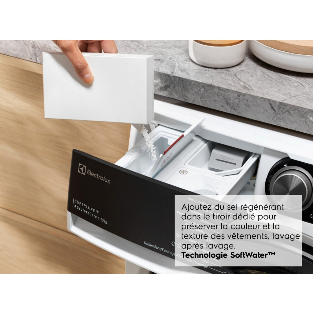 Lave linge hublot ELECTROLUX EW9FI71014FC - 10 kg - 1400 tr/min - Classe A - Moteur induction - Connecté wifi