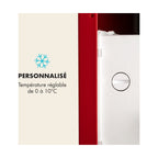 Mini réfrigérateur KLARSTEIN PopLife 48L 0-10°C design rétro rouge