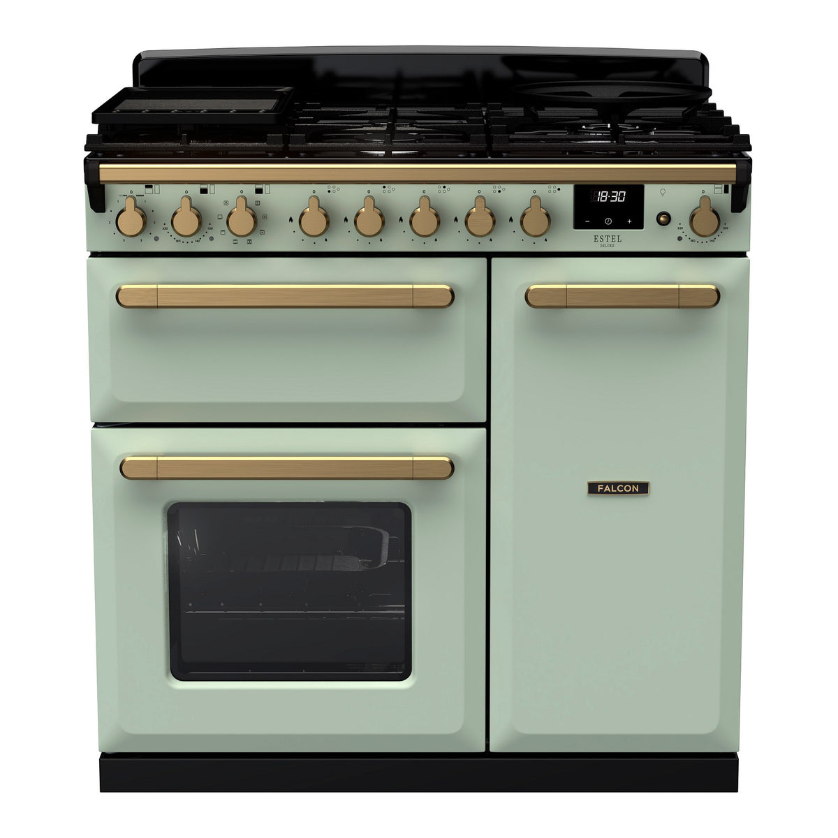Piano de cuisson gaz FALCON ESTEL DELUXE TAB GAZ 90 CM VERT PASTEL L