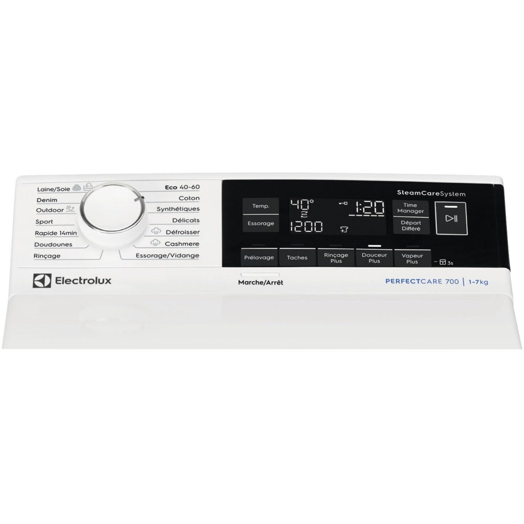 Lave linge top ELECTROLUX EW7T3733BA - 7 kg - 1300 tr/min - Classe A - Moteur induction