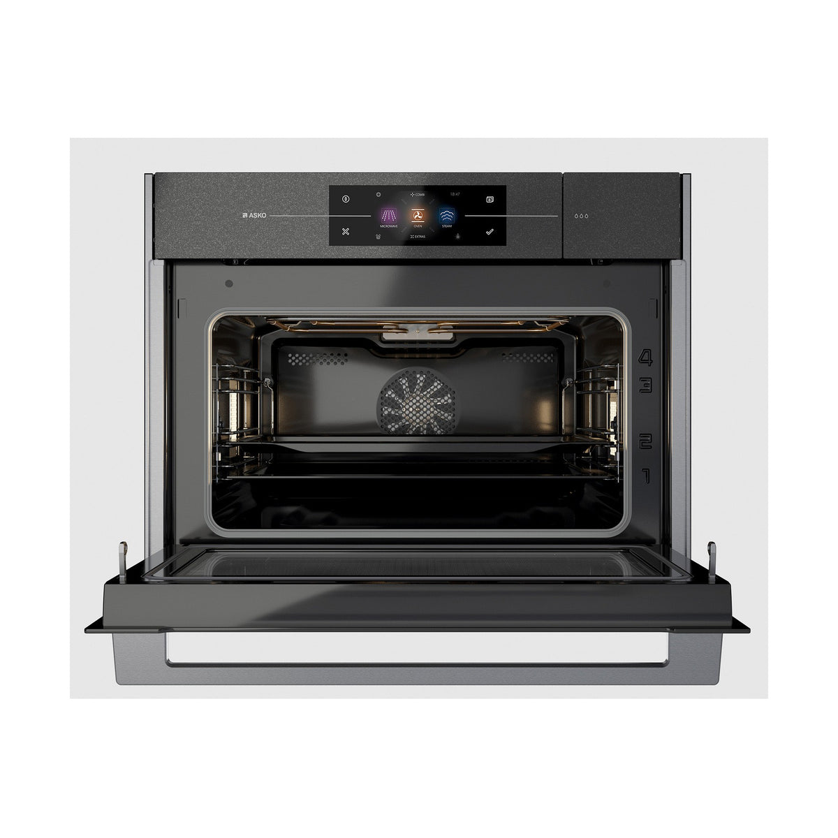 Four encastrable ASKO OCSM8478G - Chaleur pulsée - Vapeur - Hydrolyse - Porte froide - Écran tactile