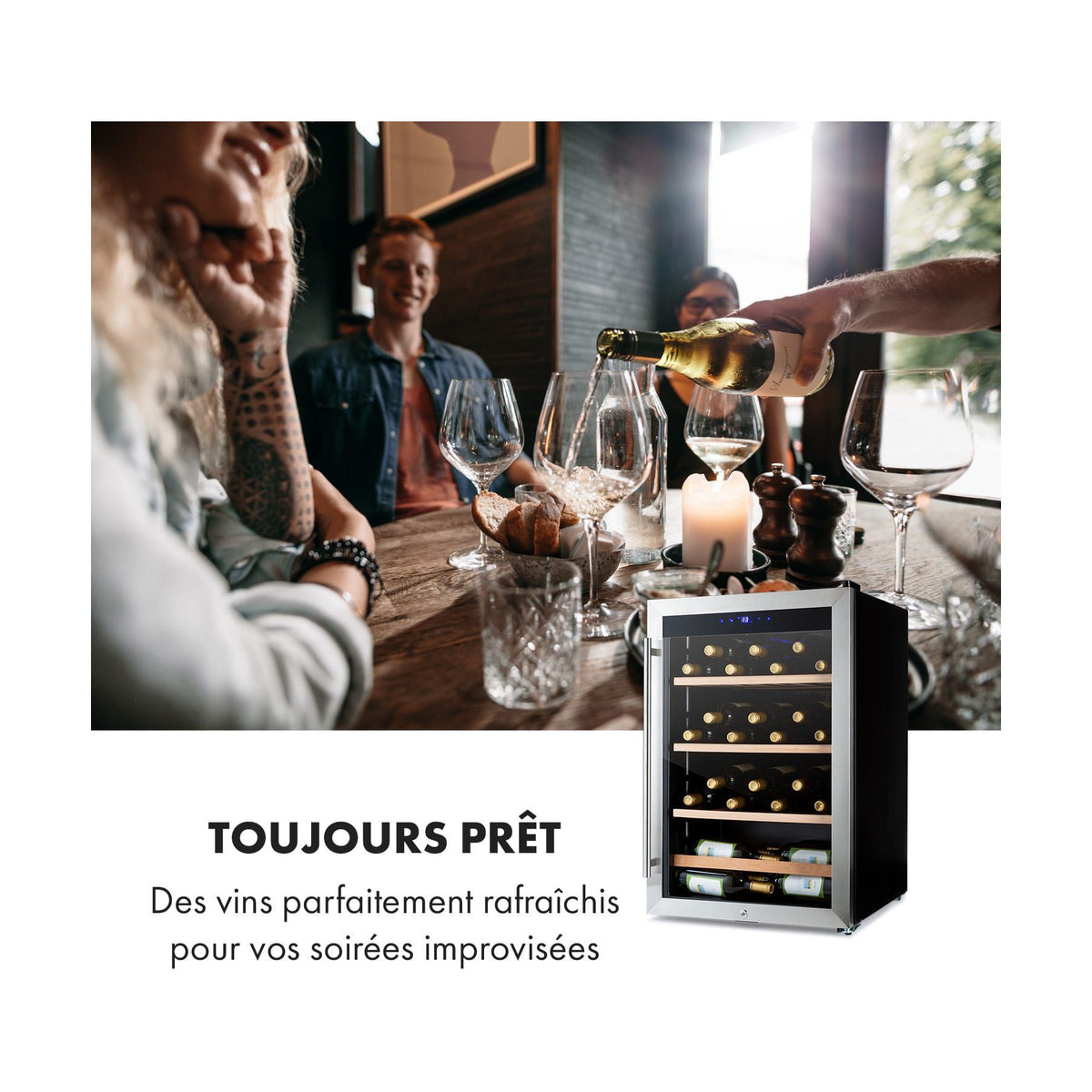 Cave à vin de service KLARSTEIN Vinamour 48 Uno 128L 48 bouteilles
