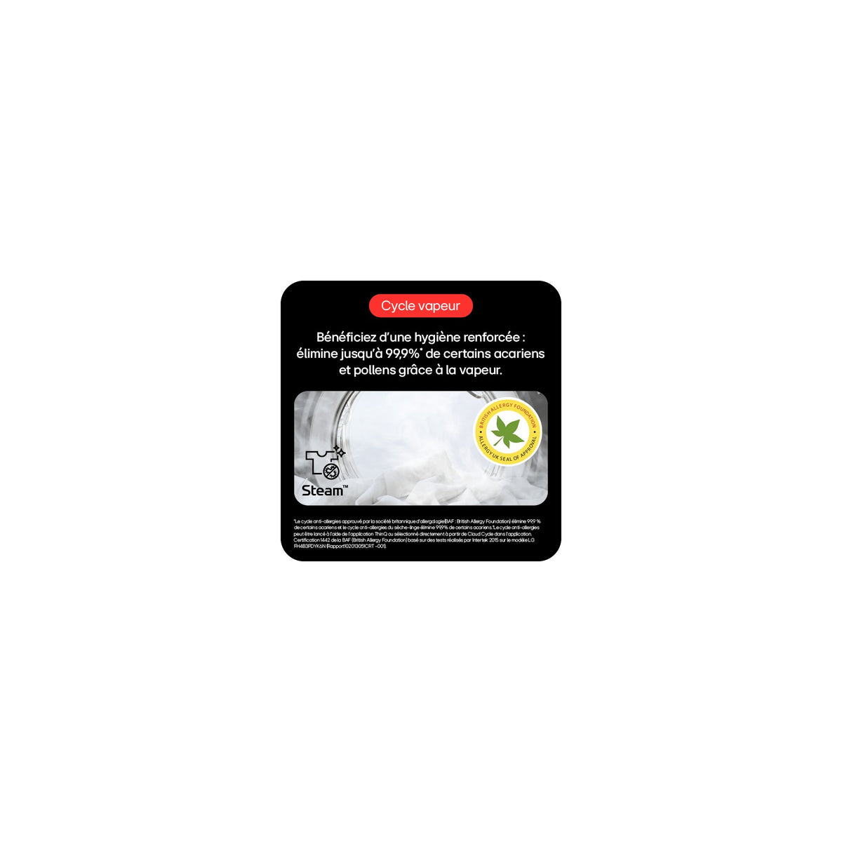 Lave linge hublot LG F94B16WHS - 9 kg - 1400 tr/min - Classe A - Moteur induction entraînement direct - Connecté