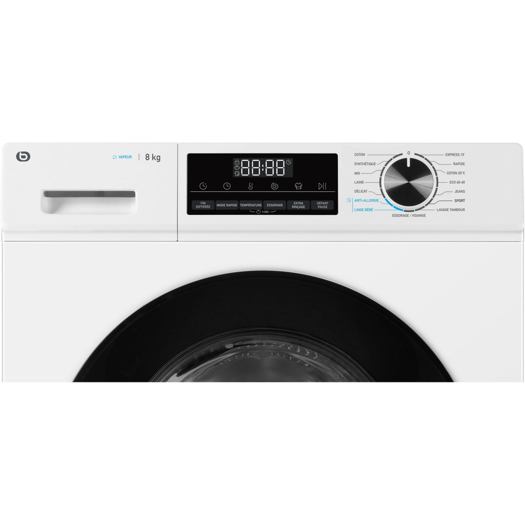 Lave linge hublot ESSENTIELB ELF814-5b - 8 kg - 1400 tr/min - Classe A - Moteur induction