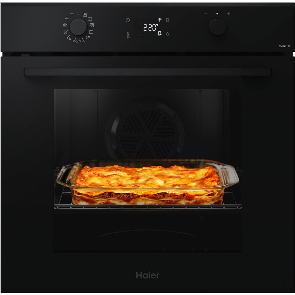 Four encastrable HAIER ID2P5B5EYTB - Pyrolyse - Hydrolyse - Chaleur pulsée - Porte froide - Rails télescopiques