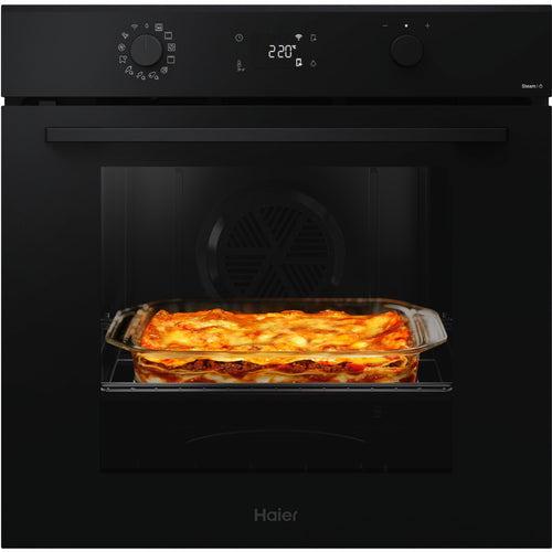 Four encastrable HAIER ID2P5B5EYTB - Pyrolyse - Hydrolyse - Chaleur pulsée - Porte froide - Rails télescopiques