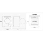 Lave linge hublot SAMSUNG WW10FG6U94LB - 10 kg - 1400 tr/min - Classe A - Moteur induction - Autodosage - Connecté Wifi - Noir