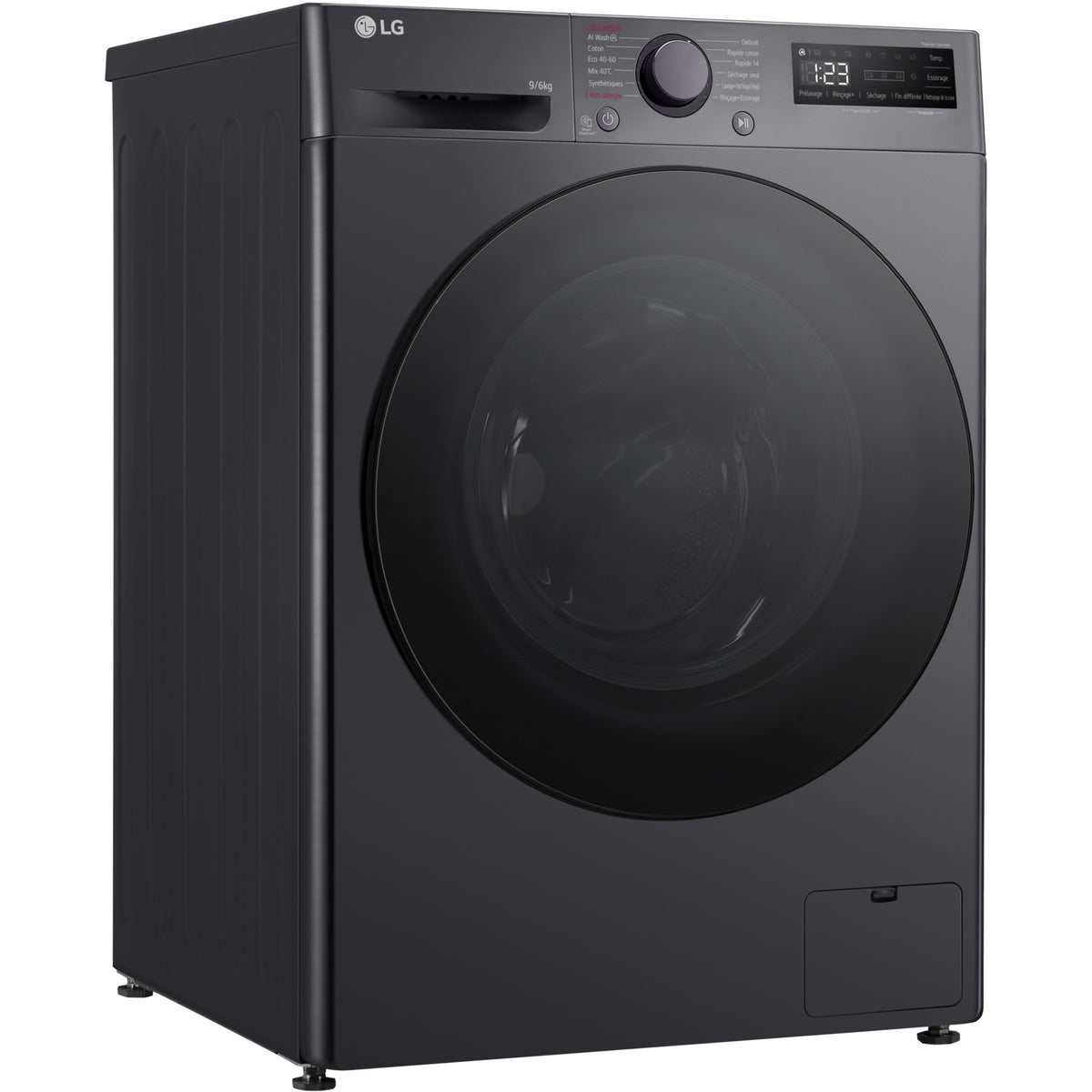 Lave linge séchant hublot LG F964R56MBRS - 9/6 kg - 1400 tr/min - Classe D - Moteur direct drive - Connecté - Noir