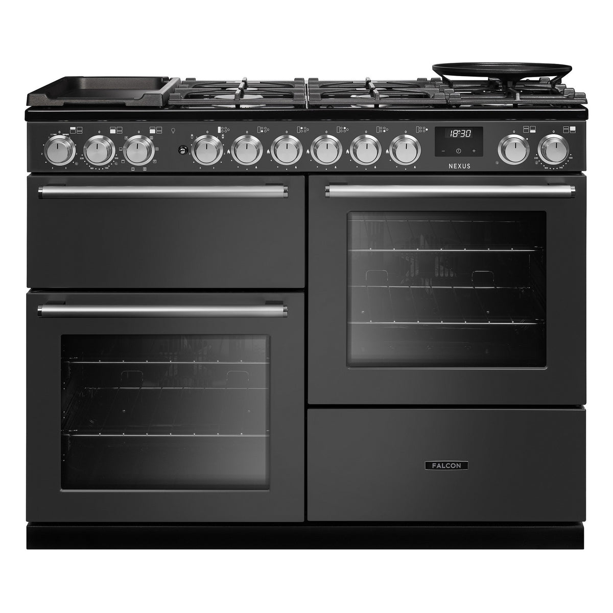 Piano de cuisson mixte FALCON NEXUS NGC OC TAB GAZ 110 CM ARDOISE CHR