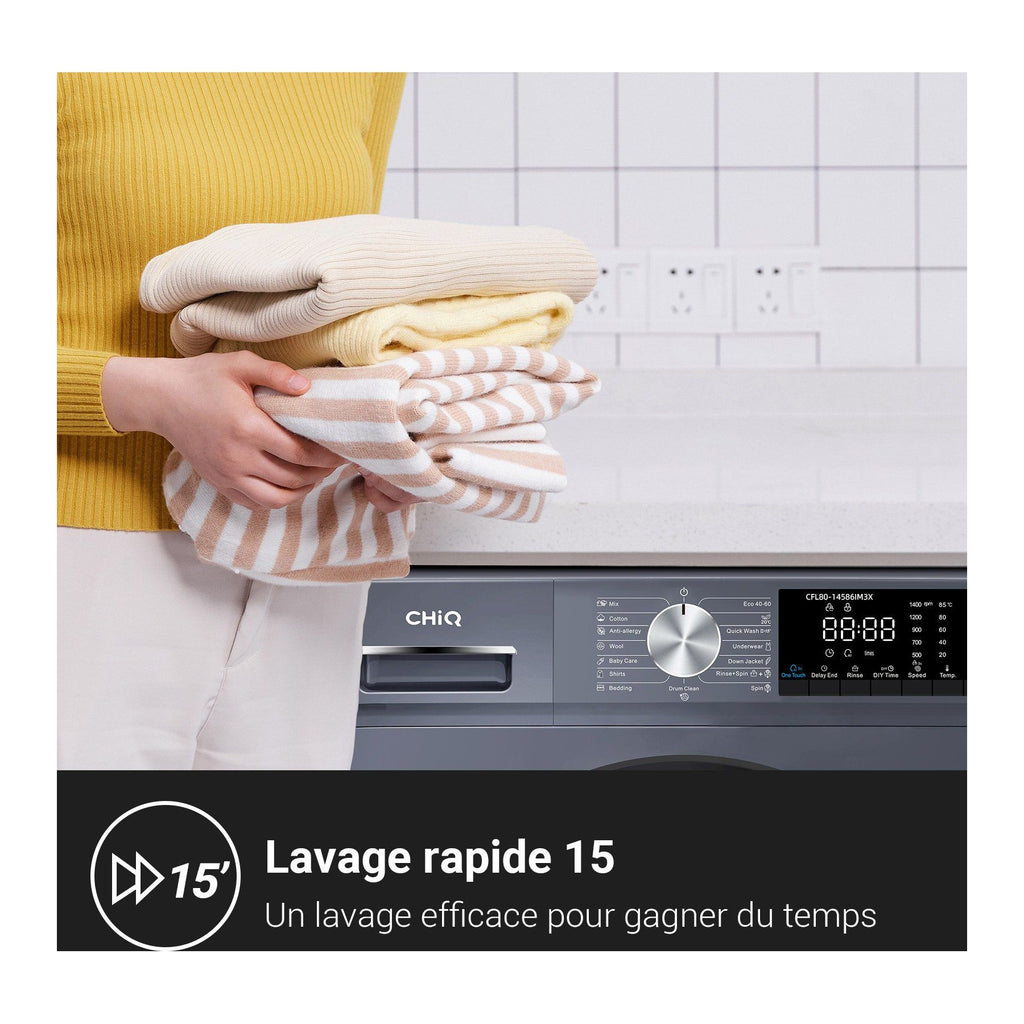 Lave linge hublot CHIQ CFL80-14586IM3XA