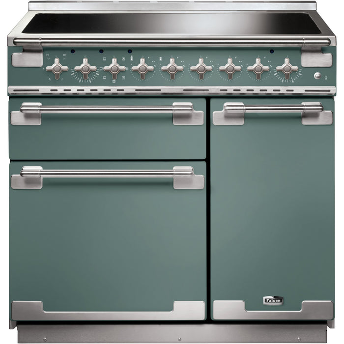 Piano de cuisson induction FALCON ELISE 90 VERT MINERAL MAT NICKEL BROSSÉ