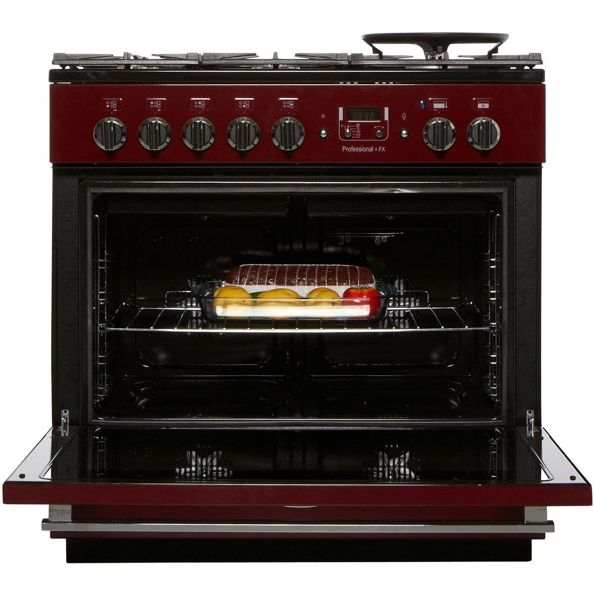 Piano de cuisson gaz FALCON PROF+90FX MIXT ROUGE AIRELLE