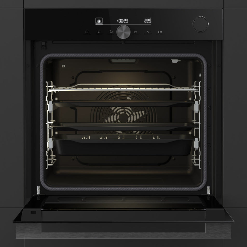 Four Pyro HISENSE BSA6633PBG8 - Pyrolyse - Chaleur tournante - Combiné vapeur - Mode Pizza 300 C - Air Fry