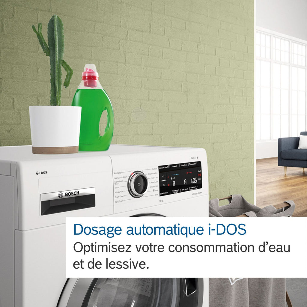 Lave linge hublot BOSCH WGG244FRFR - 9 kg - 1351 tr/min - Classe A - Moteur induction - Autodosage - Noir - SERENITY
