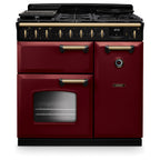 Piano de cuisson gaz FALCON NGC TAB GAZ 90 CM BORDEAUX LAITON ANTIQU