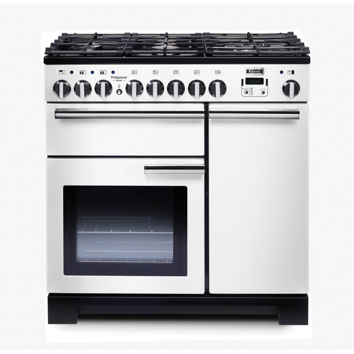 Piano de cuisson gaz FALCON Professional DELUXE 90 CM Blanc /CHROME