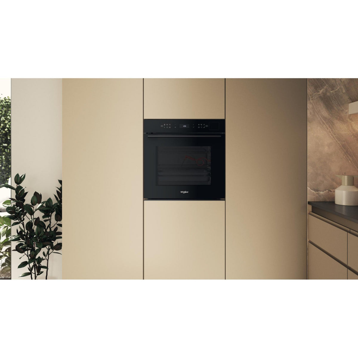 Four encastrable fonction vapeur WHIRLPOOL WOI7A8FPT1SBAF - Pyrolyse - Chaleur tournante - Combiné vapeur - Porte froide