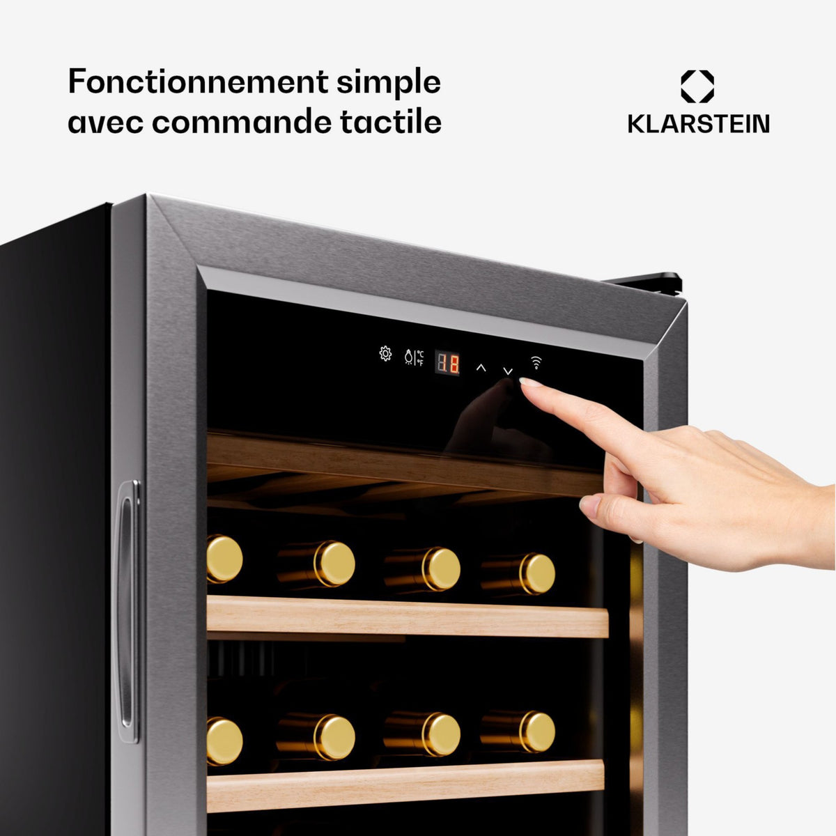 Cave à vin de service KLARSTEIN Shiraz Premium Smart 24 Wifi LED