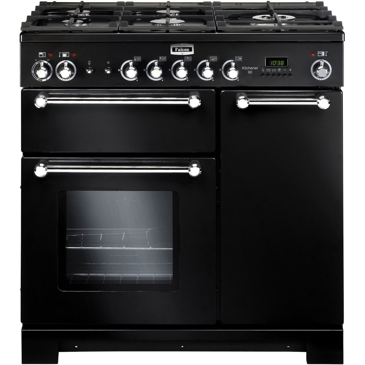 Piano de cuisson gaz FALCON KITCHENER 90 MIXTE NOIR CHROME
