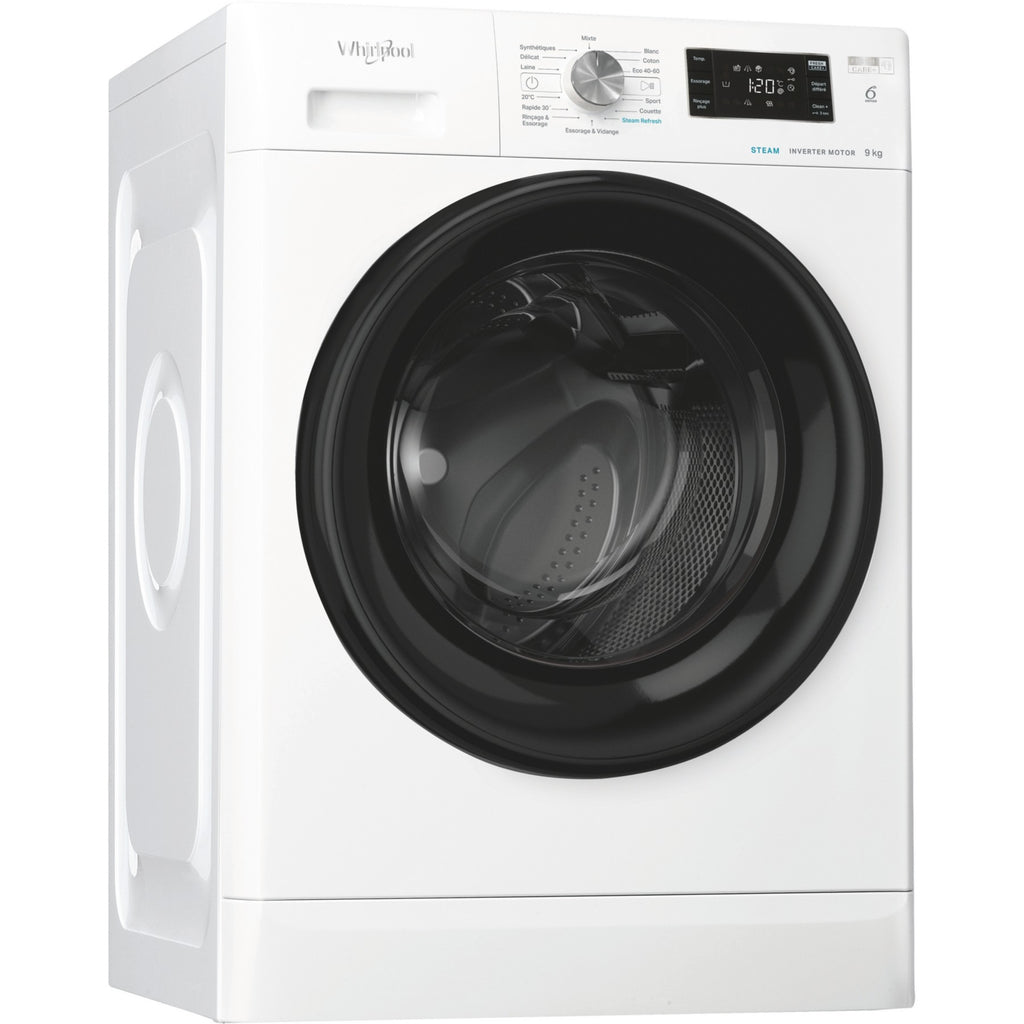 Lave linge hublot WHIRLPOOL FFBP9489BVFR - 9 kg - 1400 tr/min - Classe A - Moteur induction