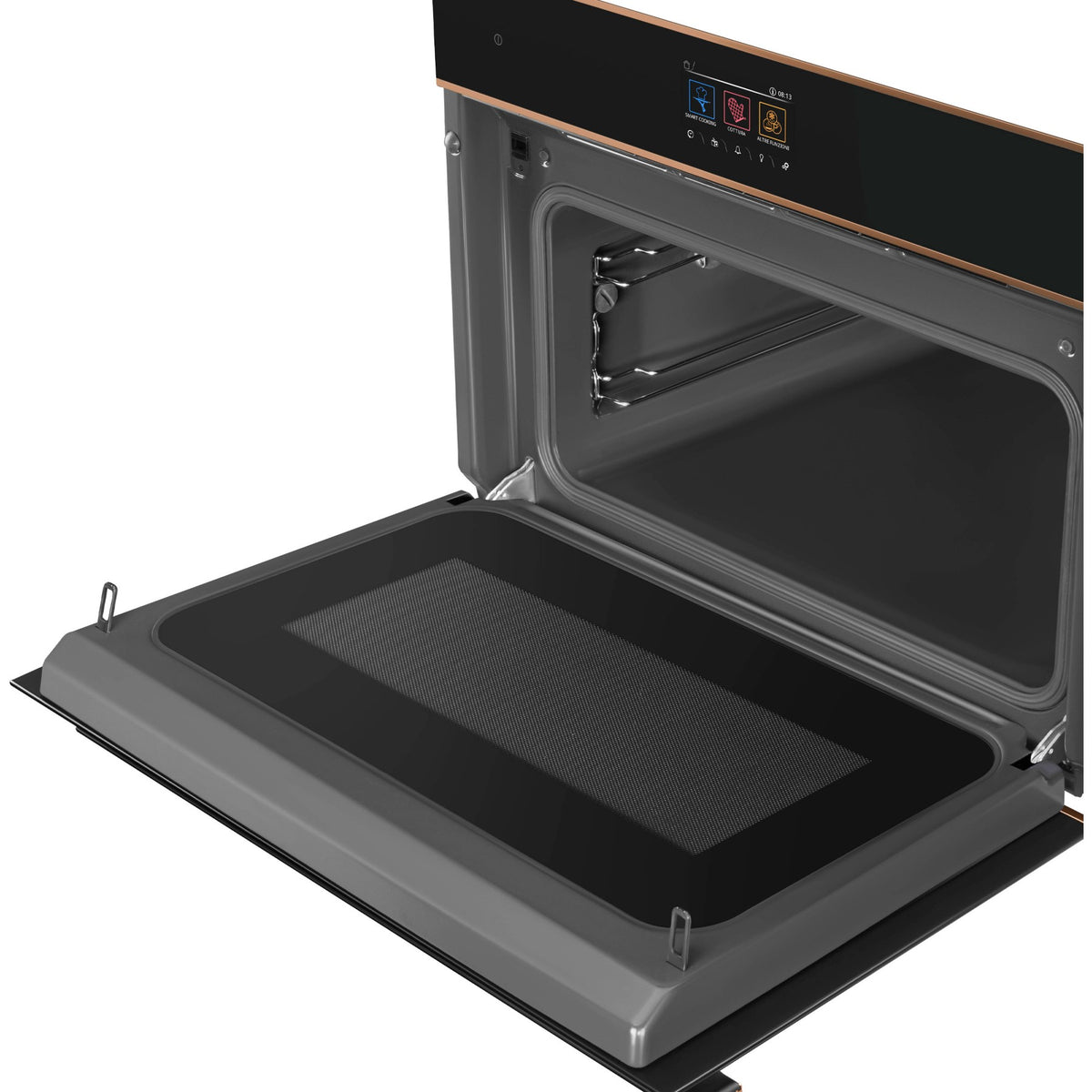 Four micro onde combiné SMEG SO4604M2PNR - Hydrolyse - Rails télescopiques