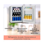 Mini réfrigérateur KLARSTEIN Happy Hour 40L 5-15°C 23 dB LED inox