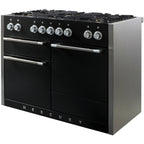 Piano de cuisson gaz FALCON Semi Pro MERCURY 120 NOIR MAT INOX POLI