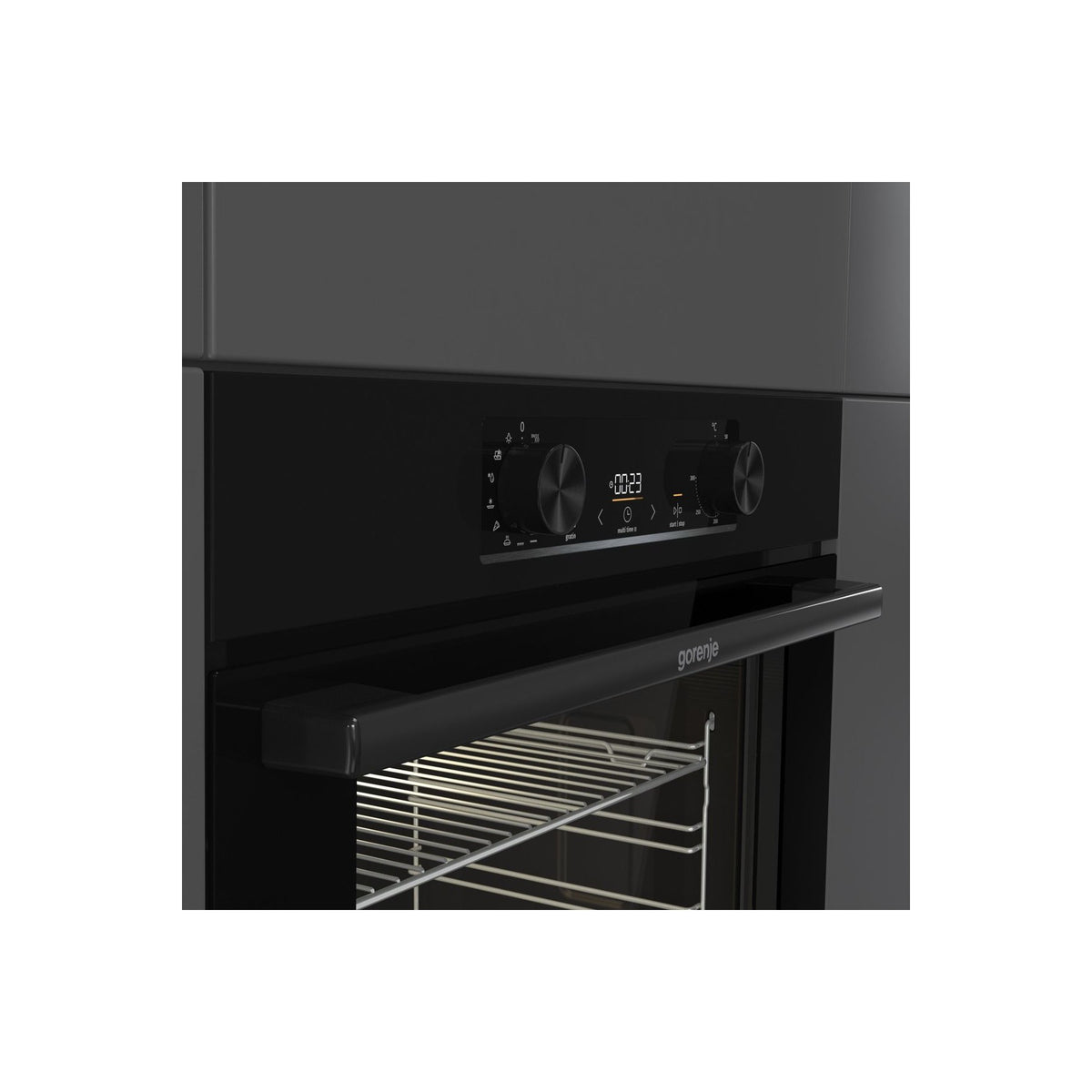 Four encastrable GORENJE BOP6737E02BK + Table Induction GI601FMC - Pyrolyse - Chaleur pulsée - Porte froide
