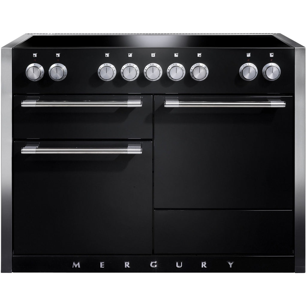Piano de cuisson gaz FALCON Semi Pro MERCURY 120 NOIR MAT INOX POLI