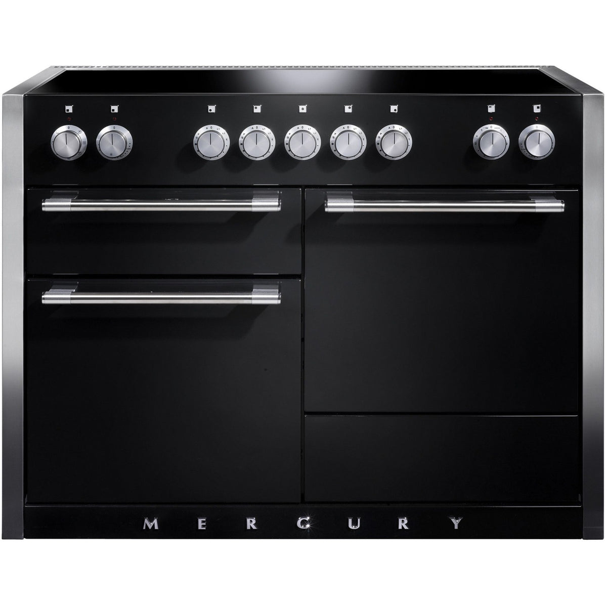 Piano de cuisson gaz FALCON Semi Pro MERCURY 120 NOIR MAT INOX POLI