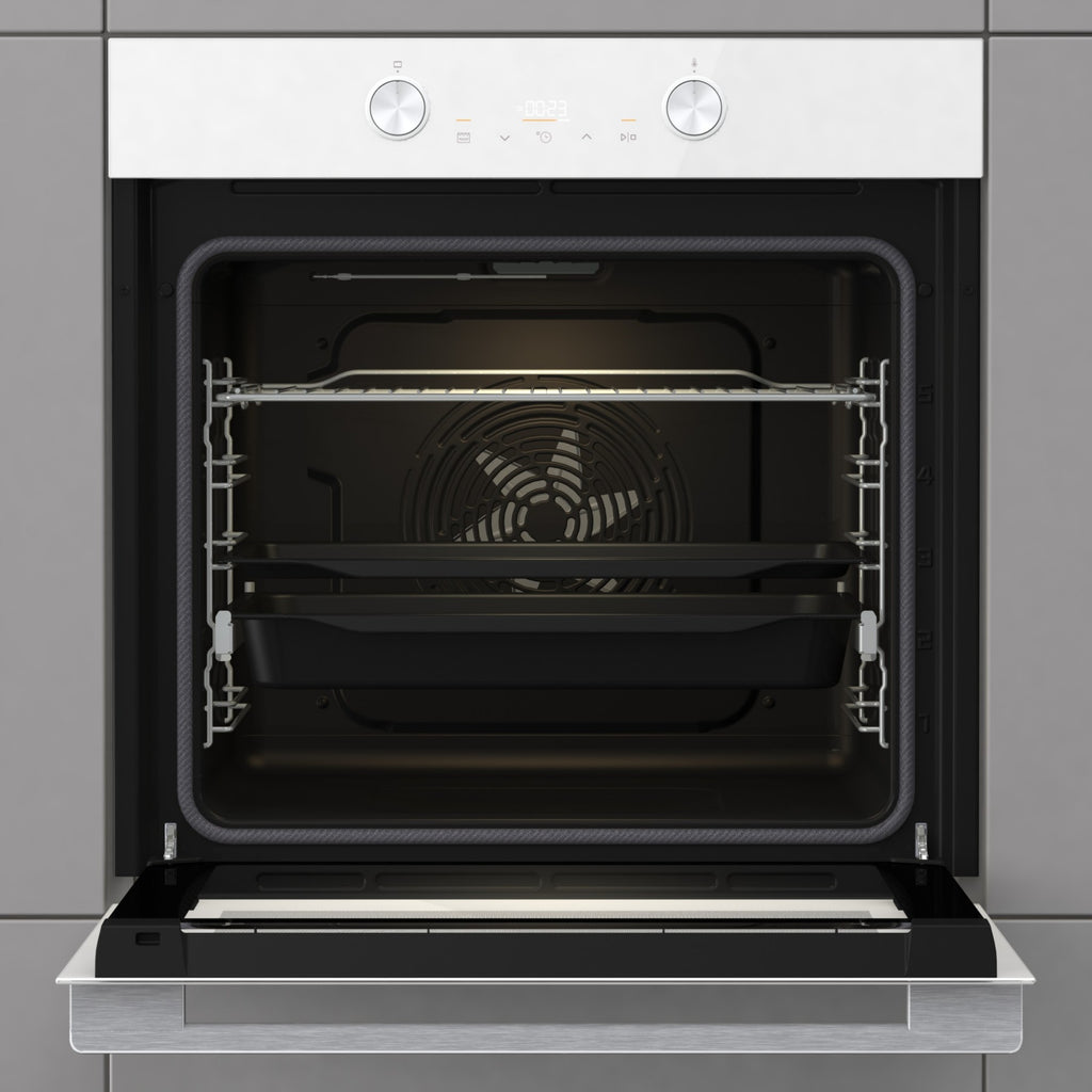 Four encastrable GORENJE BPS6737E06PWG - Pyrolyse - Chaleur pulsée - Porte froide - Rails télescopiques