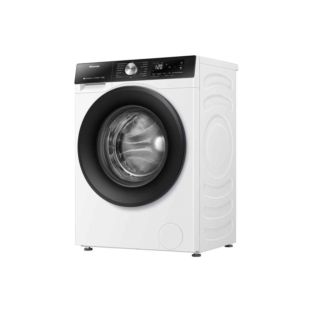 Lave linge hublot HISENSE WF3S1045BW3 - 10,5 kg - 1400 tr/min - Classe A - Moteur induction - Autodosage - Connecté WiFi