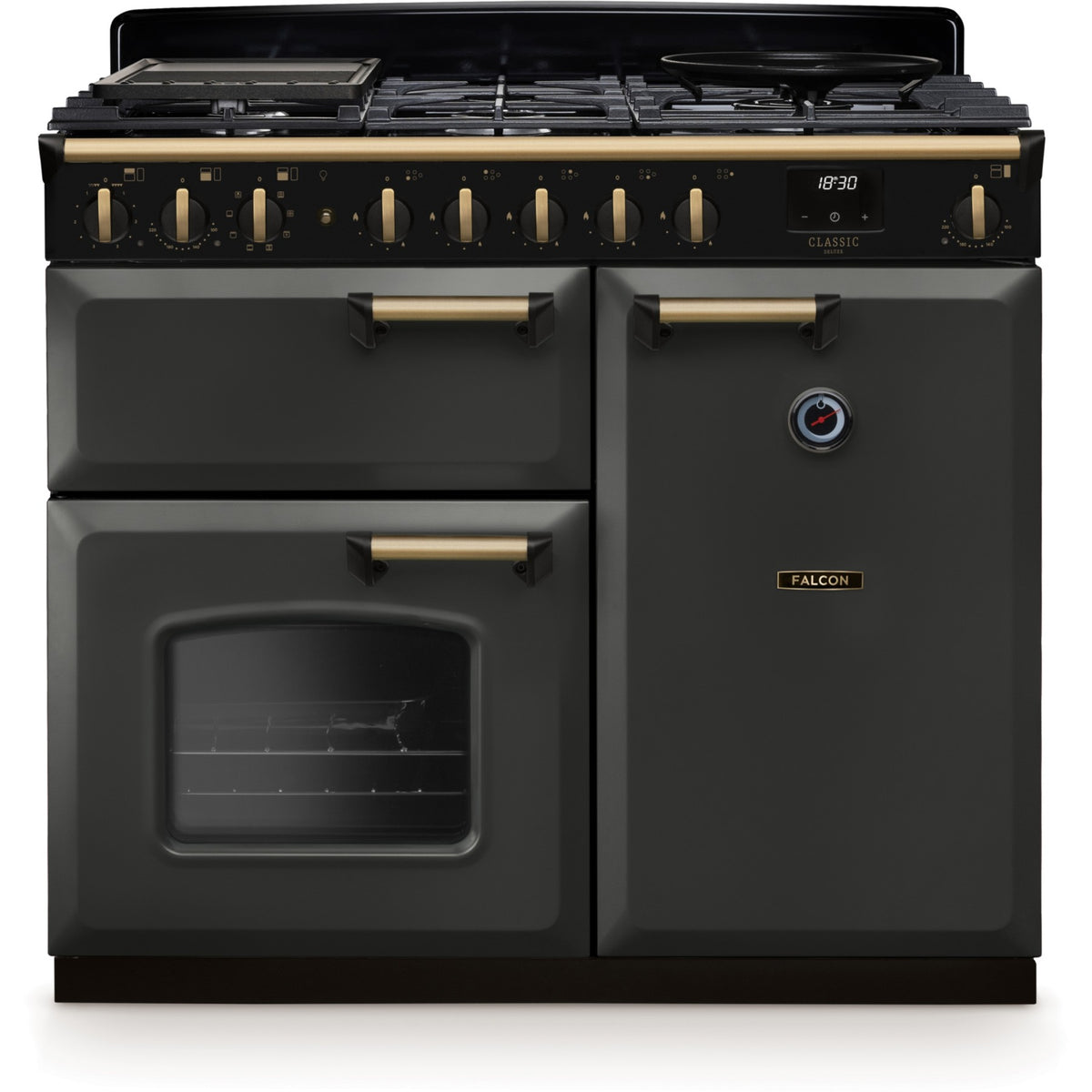 Piano de cuisson gaz FALCON NGC TAB GAZ 100 CM ARDOISE LAITON ANTIQU