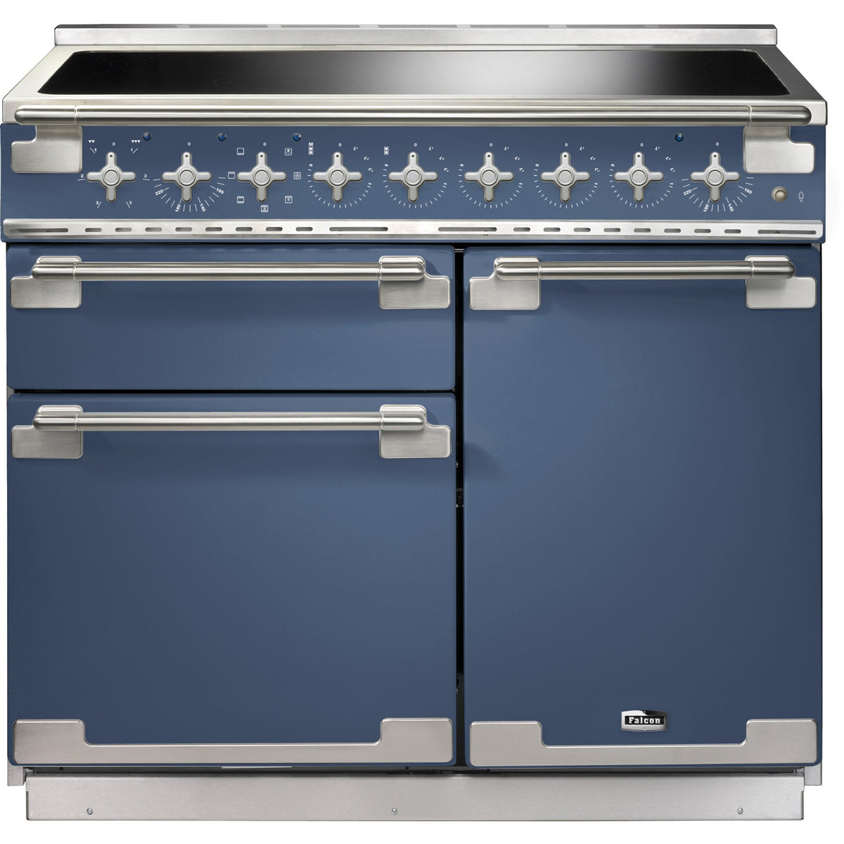 Piano de cuisson induction FALCON ELISE 100 ROCHE BLEUE NICKEL BROSSÉ