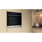Four encastrable fonction vapeur WHIRLPOOL WOI5S8PM1SXAF - Pyrolyse - Chaleur tournante - Vapeur - Porte froide - Rails télescopiques