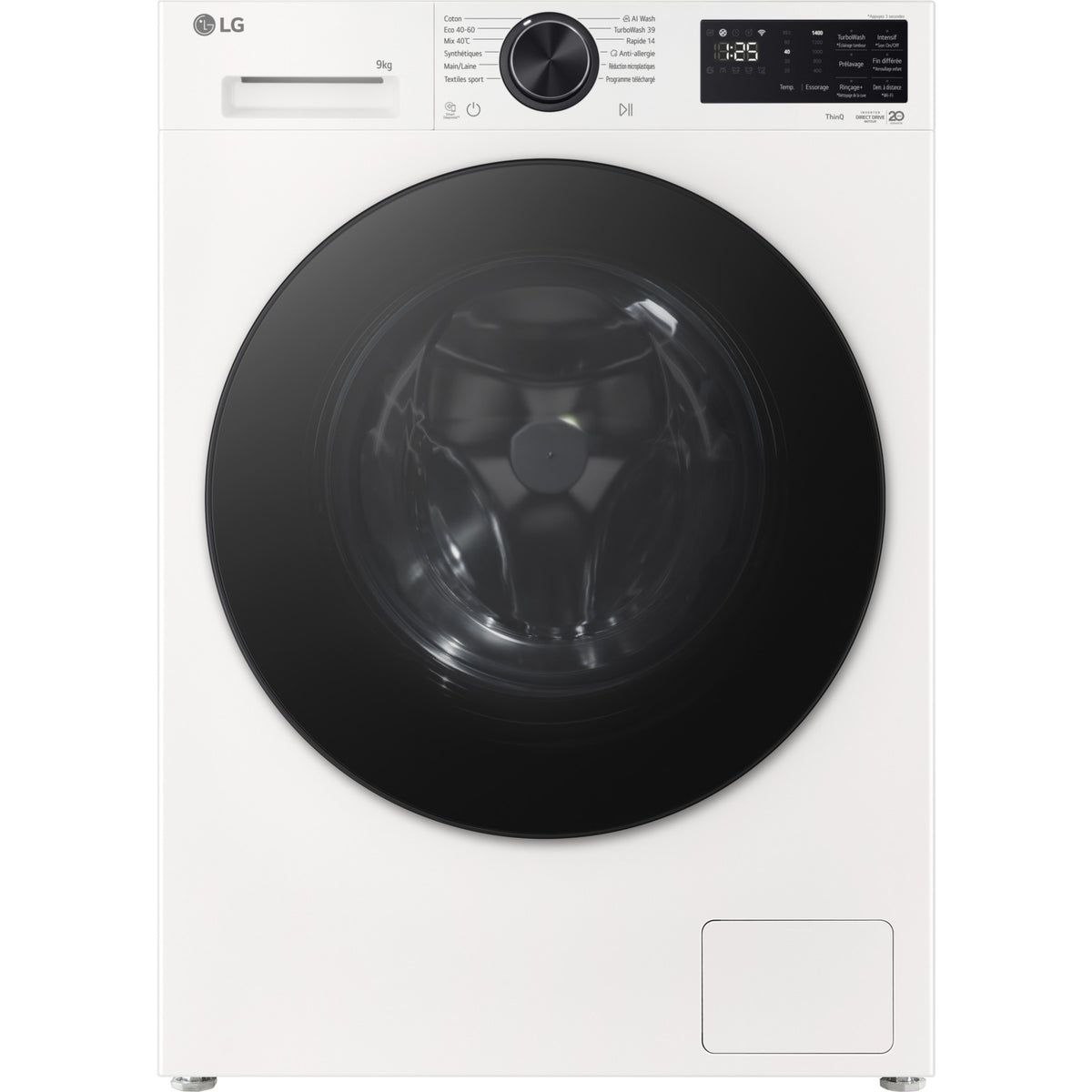 Lave linge hublot LG F94X56WSTA - 9 kg - 1400 tr/min - Classe A - Moteur direct drive - Autodosage - Connecté