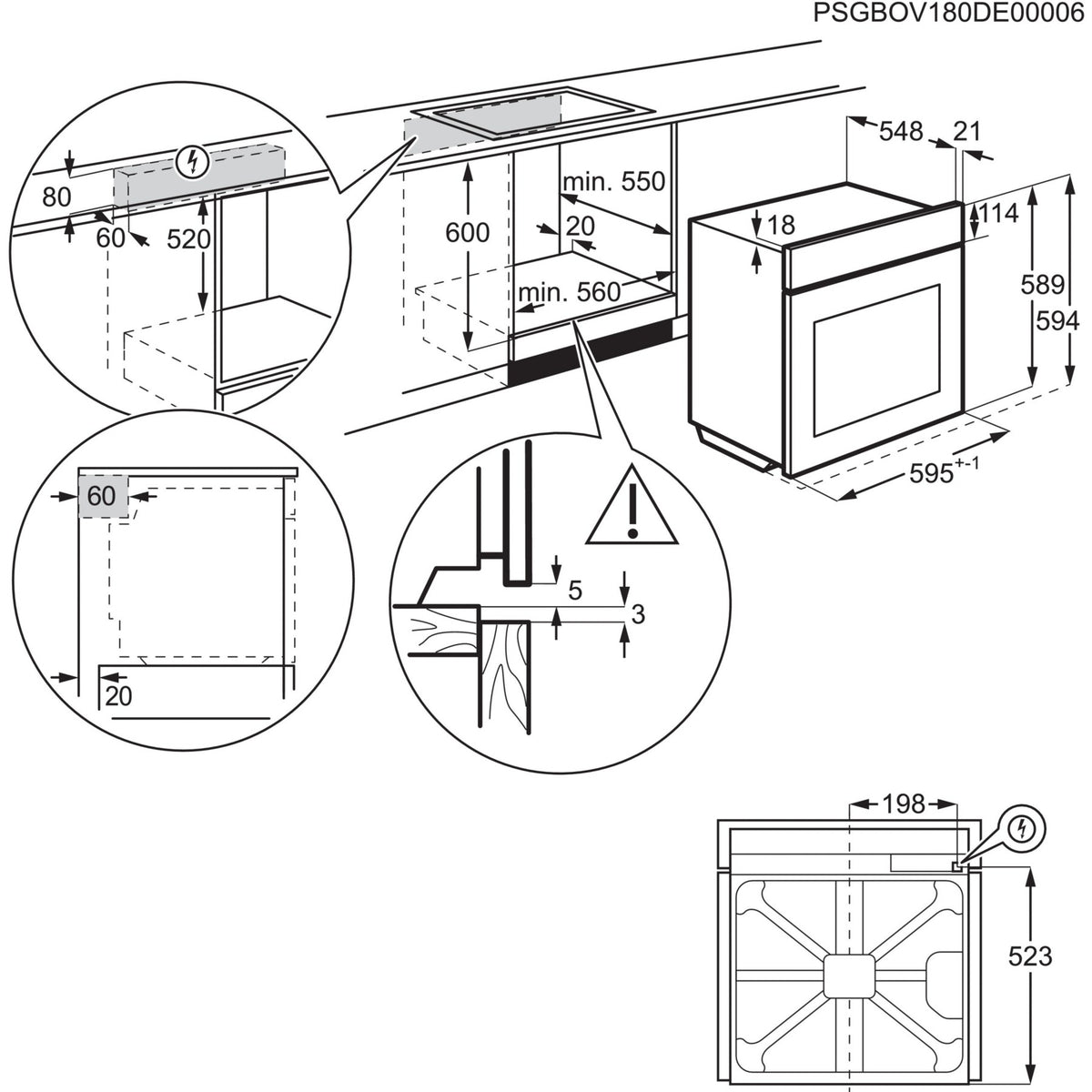 Four encastrable ELECTROLUX EOD6P46X - Pyrolyse - Chaleur pulsée - Porte froide - Vapeur SteamBake