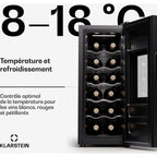 Cave à vin de service KLARSTEIN Silent Vino 12 Slim 12 bouteilles