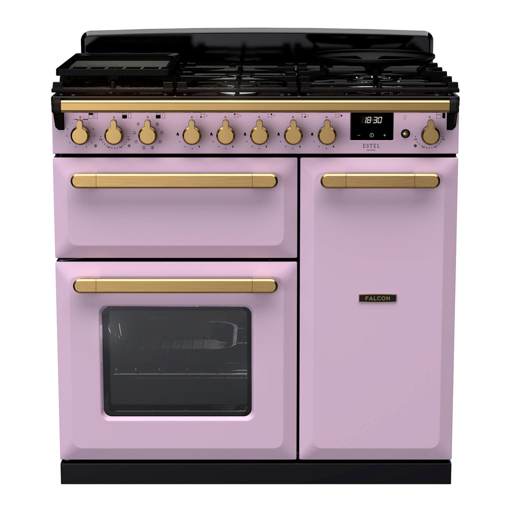 Piano de cuisson gaz FALCON ESTEL DELUXE TAB GAZ 90 CM PARME LAITON