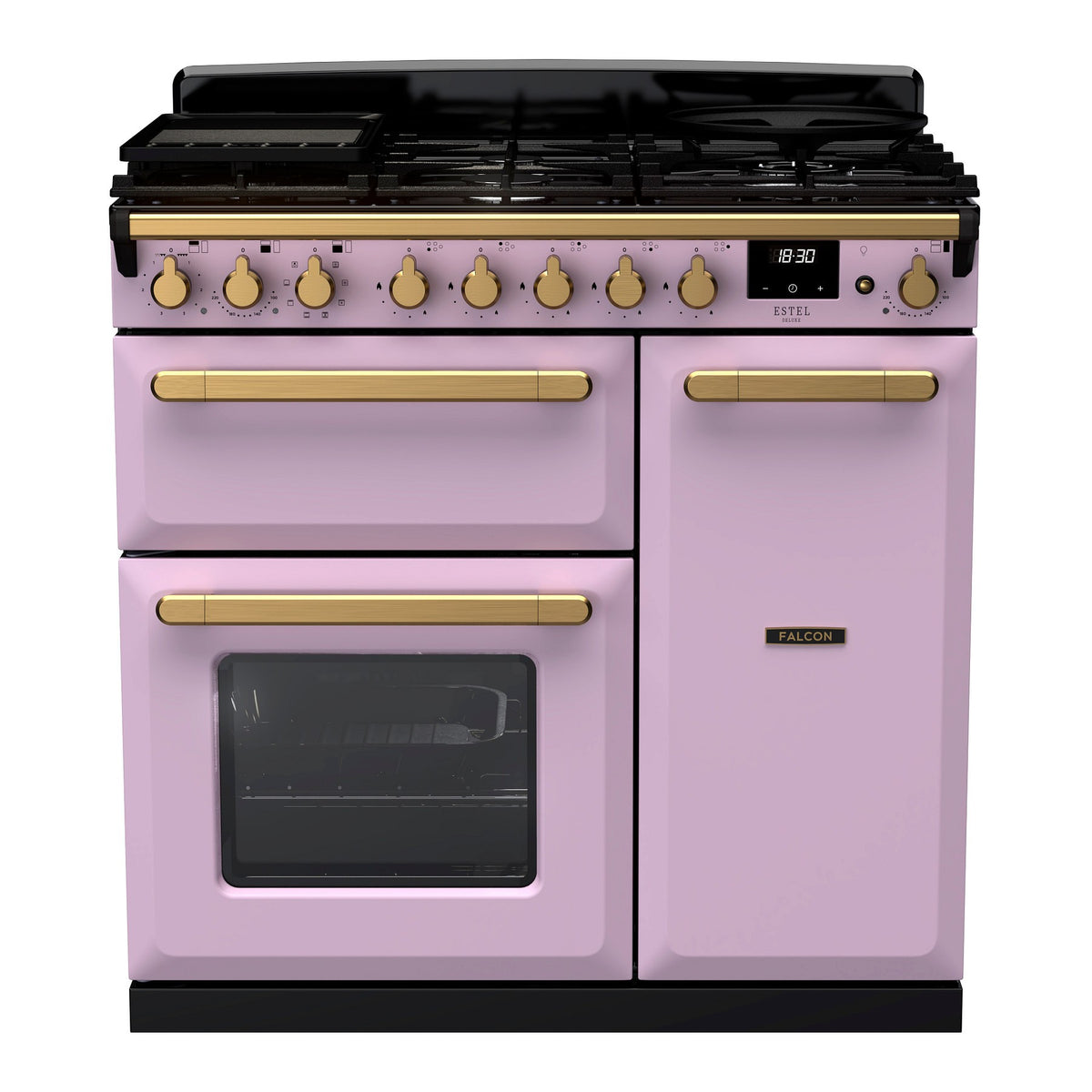 Piano de cuisson gaz FALCON ESTEL DELUXE TAB GAZ 90 CM PARME LAITON
