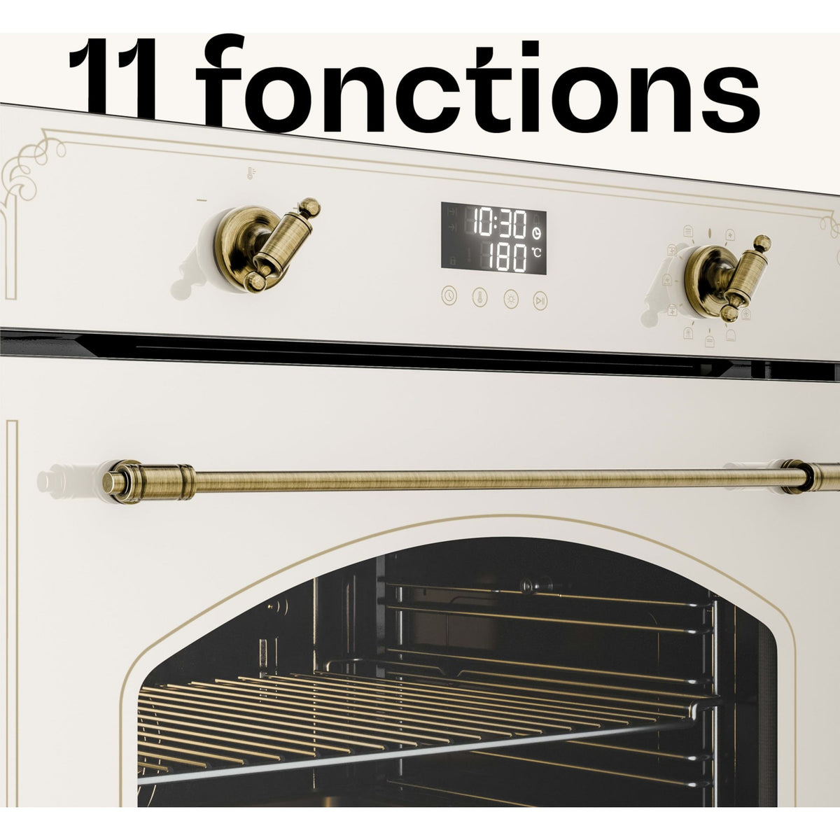 Four encastrable KLARSTEIN 60 cm pyrolyse 3150W 76L Blanc Victoria